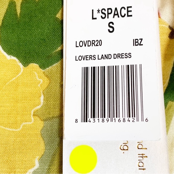 NEW L*SPACE Lovers Land Floral Midriff Cutout Mini Dress Size Small - Picture 6 of 6